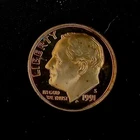 1991-S Golden Toned Dcam Proof Roosevelt Dime ~ Free Shipping!