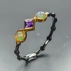 Handmade ring Natural Amethyst Ring 925 Sterling Silver Size 9 /R473820