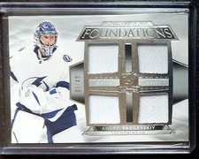 2021-22 THE CUP HOCKEY. FOUNDATIONS. Quad Jersey Patch. ANDREI VASILEVSKIY 01/49