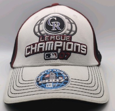 New Era Colorado Rockies League Champions 07 Baseball Cap Hat OS Black Off White