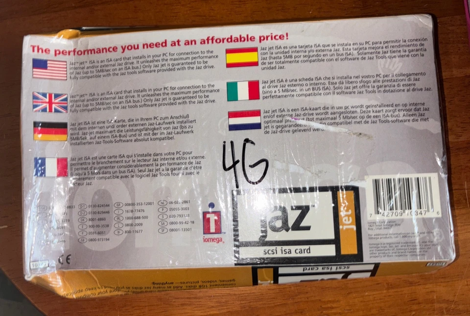SEALED NEW Iomega Jaz Jet scsi isa card for PC 10347 - Image 2 of 2