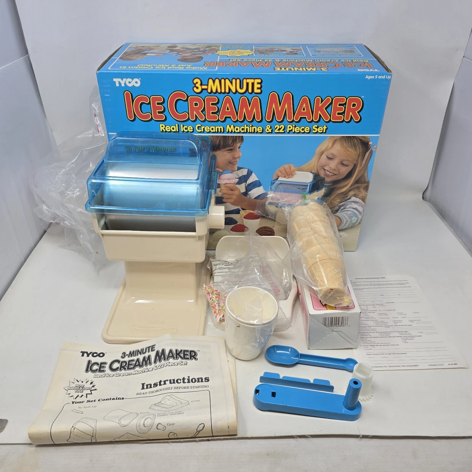 Tyco 3 Minute Ice Cream Maker 99% Complete 1990 Vintage
Opens in a new window or tab