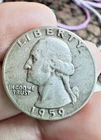 1959 Washington Quarter (VF) 90% Silver