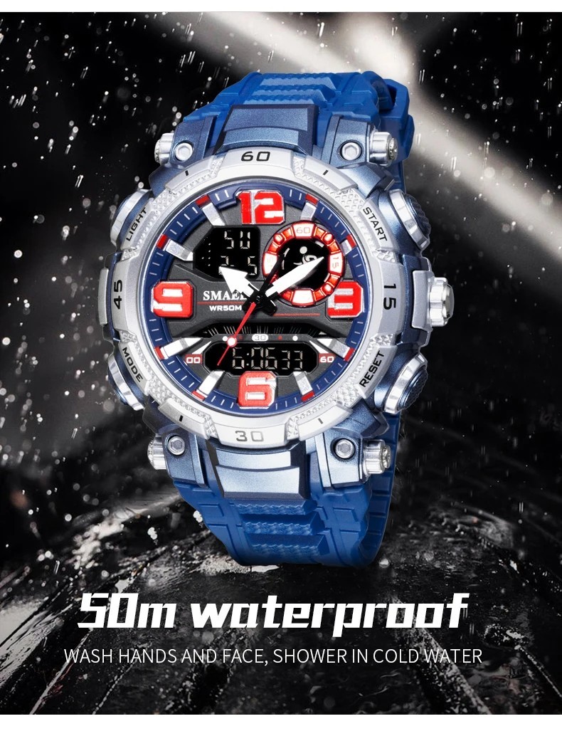 AU Men's Watch Waterproof Sports Military Analog Quartz Digital Wrist Watches