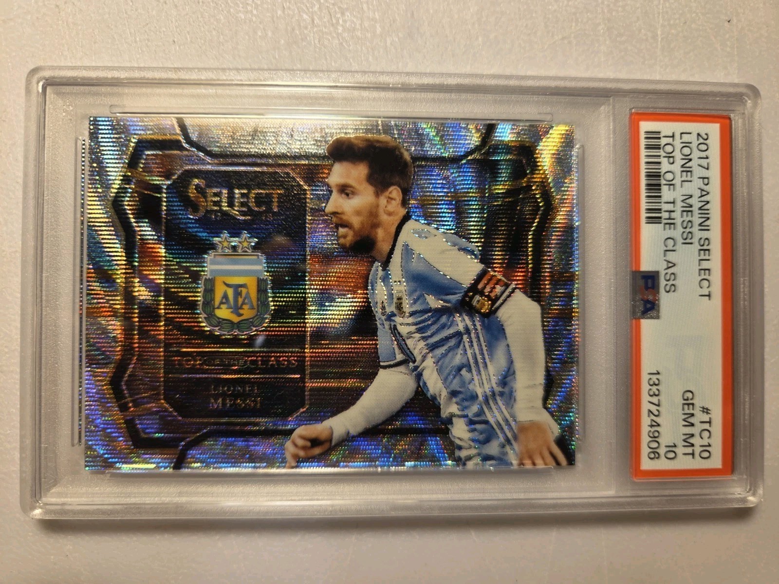 2017 Select Lionel Messi Top of the Class #TC-10 PSA10 Total PSA Pop 110