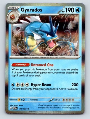 Stage 1 Gyarados HP 190 Untamed One Ability Hyper Beam Blue Pokémon