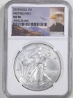 2015 1oz Silver American Eagle MS70 NGC 3983238-404 First Releases