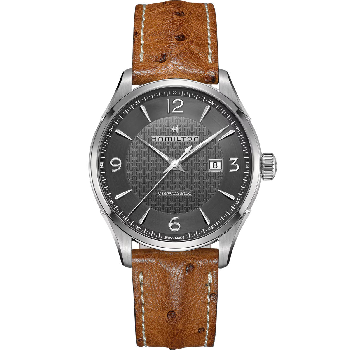 Hamilton Jazzmaster Gray Men's Leather Strap Watch H32755851 for