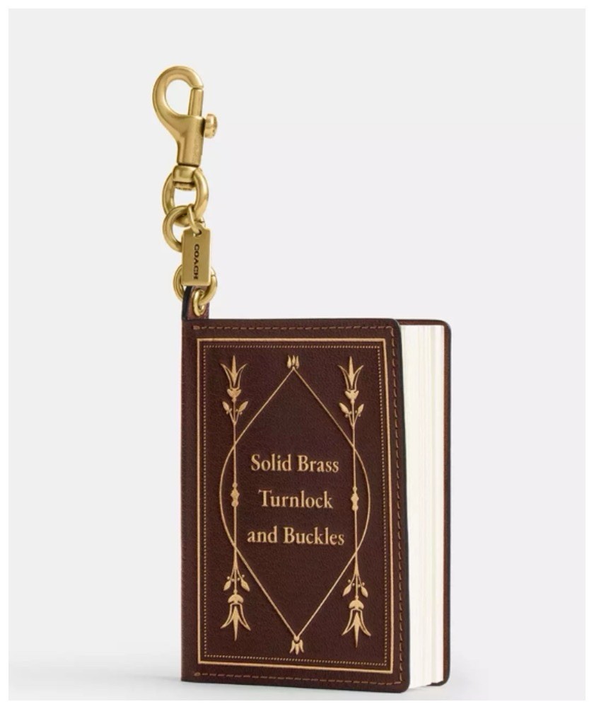 📖 Coach - Solid Brass Turnlock And Buckles Book Bag Charm- CFF88