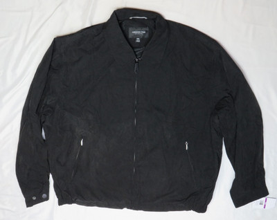 LONDON FOG MENS 2XL JACKET BLACK L4550 155973 AUBURN ZIP FRONT GOLF NEW NWT