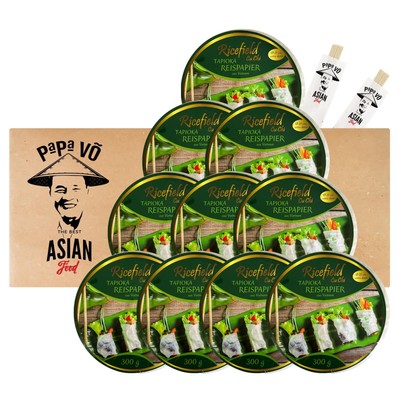 Ricefield Tapioka Reispapier extra dünn Ø22cm 10x300g