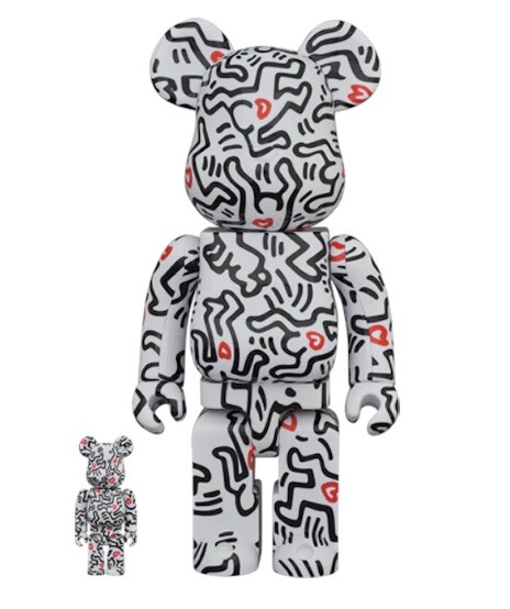 ベアブリック キースヘリング 400% 100% BE＠RBRICK KEITH HARING #8 100％ & 400％ ベアブリック キース