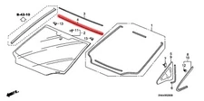 Genuine OEM top front windshield molding seal for Honda Civic FD sedan 4D 06-11