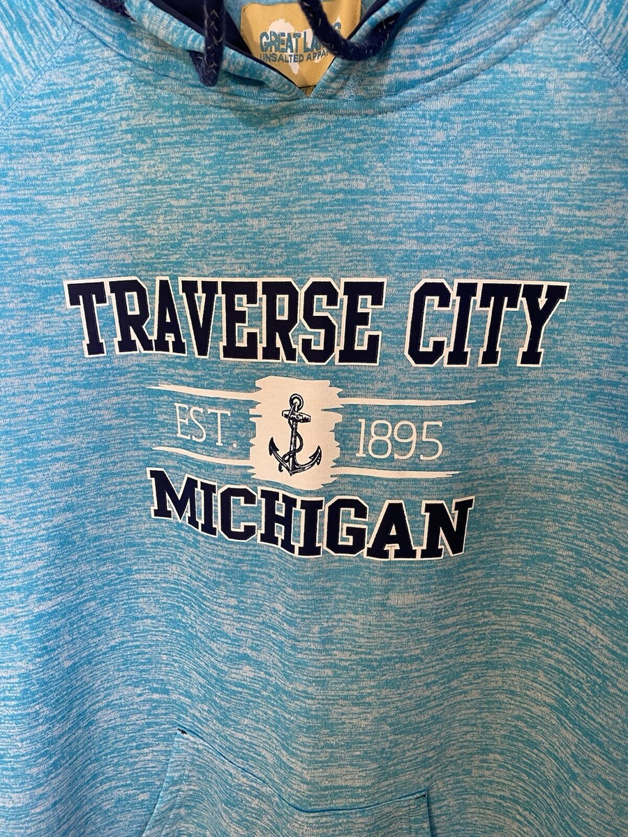 Great Lakes Unsalted Apparel Women's XXL Traverse City Hoodie With