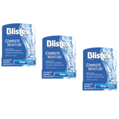 3 Pack Blistex Complete Moisture Lip Protectant 0.15 Oz Each