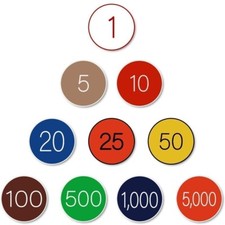 10 boutons numérotés croupier agneau poker *Choisissez la dénomination*