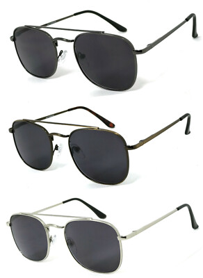 Retro Navigator Full Lens Reading Sunglasses Sun Reader Metal Frame Spring  Hinge