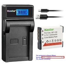 Kastar Battery LCD USB Charger for NP-130  Casio Exilim EX-ZR400 EX-ZR400BK