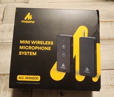 MAONO Wireless Microphone System Lavalier Lapel Mic System AU-WM800