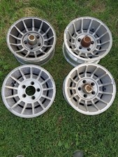 Vintage Aluminum Wheels 14x6 14x7 Gm Bolt Pattern 5x4.75 Set Of 4. Vintage Aluminum Wheels 14x6 14x7 Gm Bolt Pattern 5x4.75 Set Of 4.