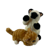 A141 Melissa Doug Cat Kitten Black White Orange Mini Plush 6" Stuffed Toy Lovey