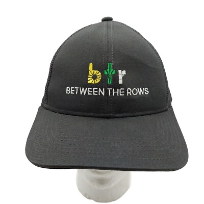 Between The Rows Hat Black Strap Back Savion Mesh BTR Embroidered 