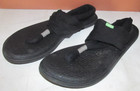 Sanuk Sling Sandals Women's Size 7 Black Yoga Mat Slip On — photo 1