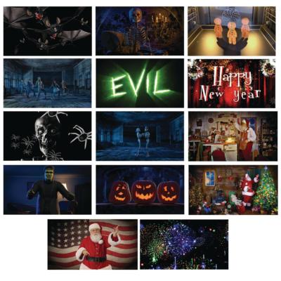 Projecteur De Fenêtre Animé ProductWorks - Scènes De Vacances (Noël, Halloween), Occasion