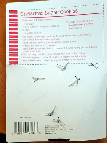 New Hallmark Angel On Earth & Bell Cookie Cutters w/ Recipe+2 Sants & Snowman - Picture 3 of 9