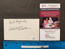 1960S/70S NBA BASKETBALL HAND SIGNED SLATER MARTIN 3X5 CARD JSA COA DS 71422