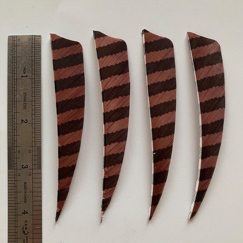Plumes de flèche en carbone de 4 pouces, 50 pièces, bouclier RW coupé, plumes de turquie, Fletches, accessoires de chasse à l'arc  18