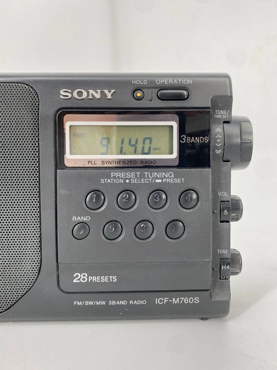 * RADIO SONY ICF-M760S 3 BAND UKW 90ER 1993 VINTAGE WECKER
