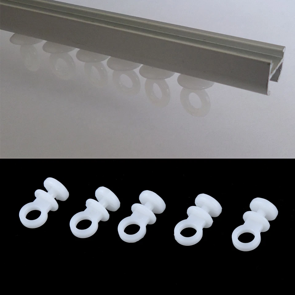 50Pcs Curtain Clips Fasteners Car Curtain Rail Rings Card Clip Rivet 19.7x10.6mm - Image 2 of 4