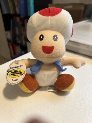 TOAD Plush Vintage BD&A 1997 Super Mario 64 Nintendo 64 New