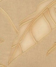 Sirpi ital. Luxus Tapete 14907 Blätter Beige Gold Creme Stoffdesign texturiert