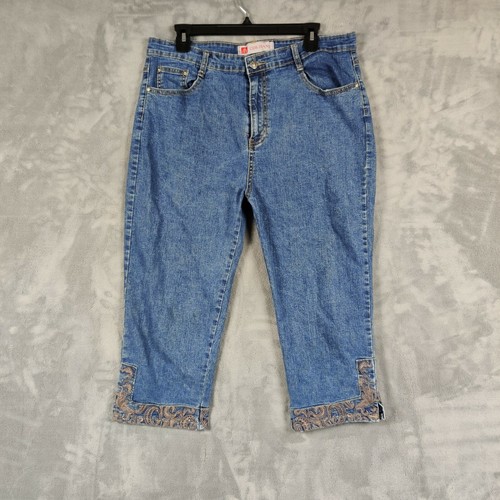 Cos Jeans Women 15 Blue Capri Medium 