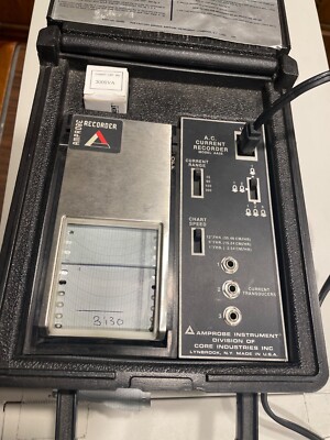 Amprobe A.C. Current recorder 15A to 300A 3phase, including 3 Recorder charts. 