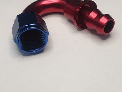 (PFE405-08) 150 Degree Push Lock Hose End Barb 1/2'' to Female -08AN - Picture 4 of 4