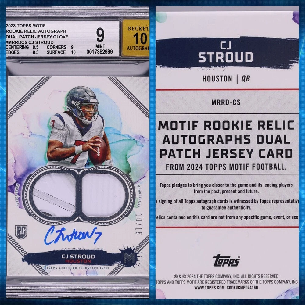 CJ Stroud Topps Motif Motif Rookie Relic Autograph Dual #MRRDCS Jersey