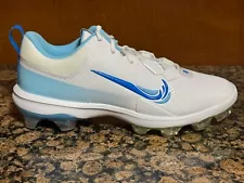 New Mens NIKE FORCE ZOOM TROUT 9 PRO MCS BASEBALL CLEATS "FRESH PACK" WHITE/BLUE