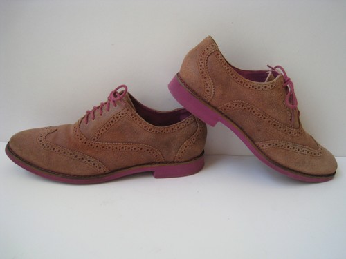 Cole Haan Alisa marrón gamuza cuero punta del ala Oxford mujer Talla EE.  UU. 8B Buen \u0026 Lite | eBay