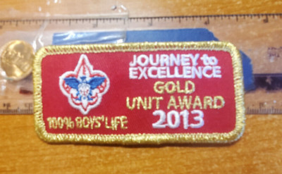 BSA Journey to Excellence 2013, ''Gold Unit Award'', 100% Boys' Life (DBQ)