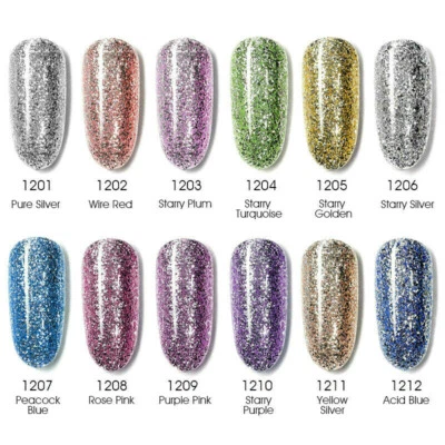 12 ml UV Gelnagellack UV-LED Nagellack Soak off Glitzer Venalisa® Shellac