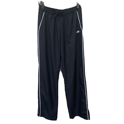 Nike Women Black Elastic Waist Pull-On Straight Leg Casual Dri-Fit