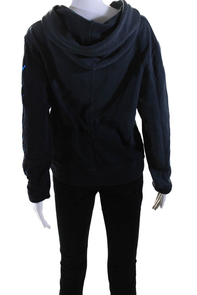 Chrldr Womens Pullover Lightning Bolt Ombre Hoodie Sweater Gray Black