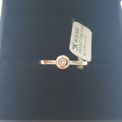 585 gold ring with brilliant 0.06ct. Si/TW size 55 made in Germany