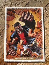 2024 Skybox Marvel Masterpieces ‘92 Platinum #17 Cage Leather Marvel Card