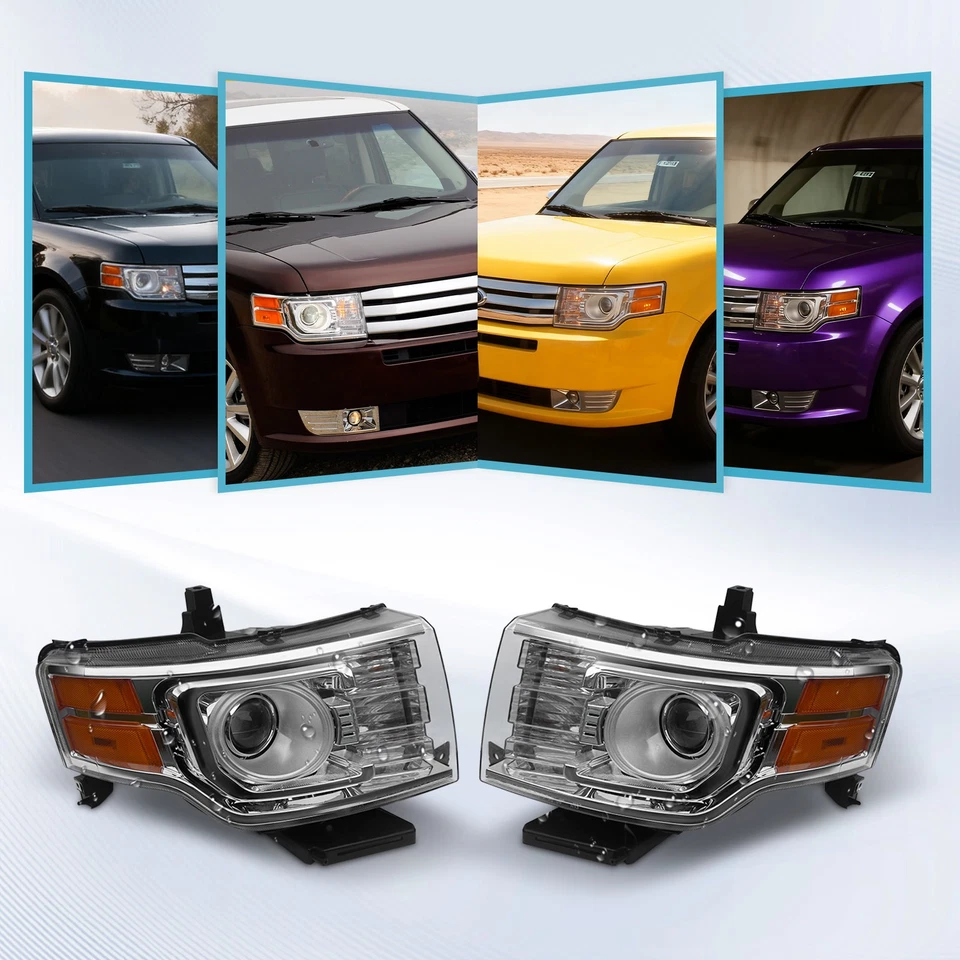 HID Headlight Left/Right Opt. For 2009-2012 Ford Flex Limited /Titanium Headlamp Foto 3 de 4