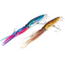 2 X Big Pike Lures Killer Squid 25cm 40g 0.5-1m dive Trolling Long cast