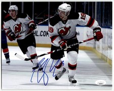 Travis Zajac New Jersey Devils Autographed 8x10 Photo JSA Authentic BENT